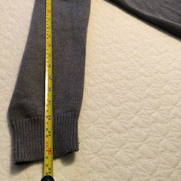 Ben Sherman 1/4 Zip pullover Sweater Men's XL, color grey, cable knit detail - Picture 4 of 8